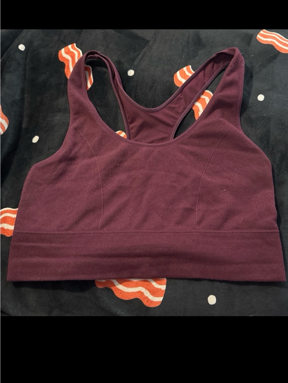 Maidenform Seamless Racerback Sports Bra Burgundy Maroon Size XL